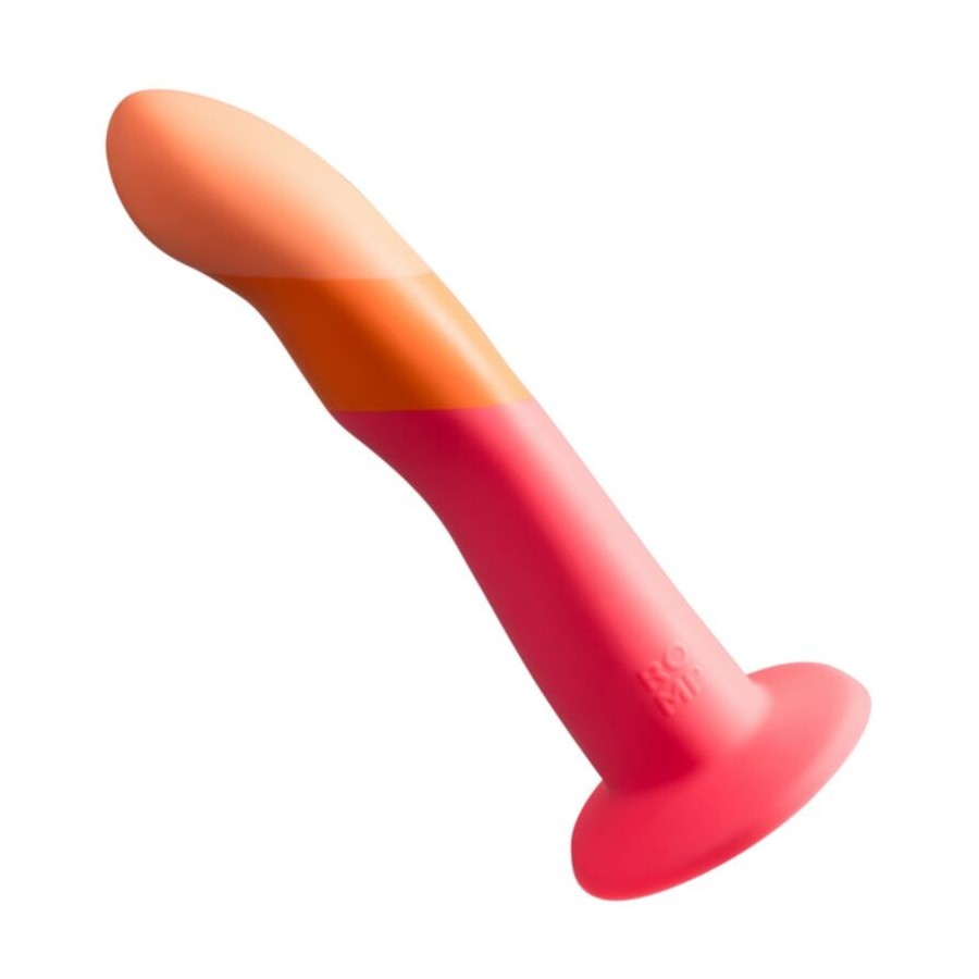 ROMP - DIZI DILDO IN SILICONE CON VENTOSA TRICOLORE 18 CM